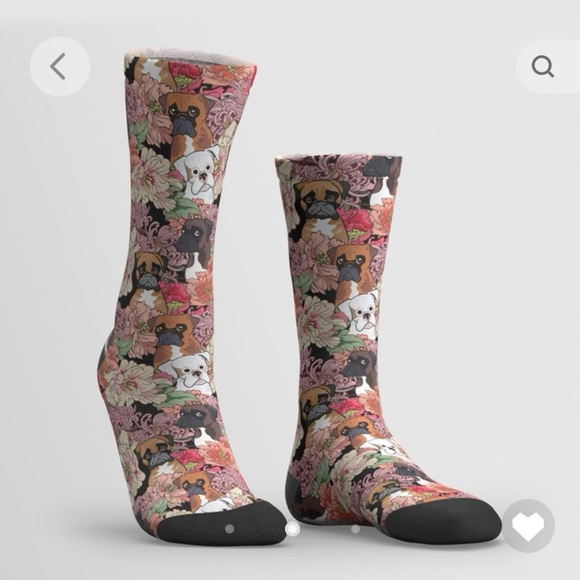 "Because Boxer Dog" Society6 Artist Socks NWT - Picture 3 of 9